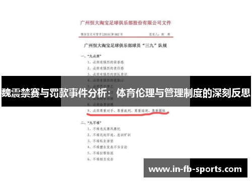 魏震禁赛与罚款事件分析：体育伦理与管理制度的深刻反思